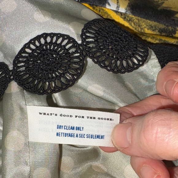 Leifsdottir Bellis brushstroke Yellow and Black Floral Dress - Picture 8 of 16